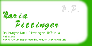 maria pittinger business card